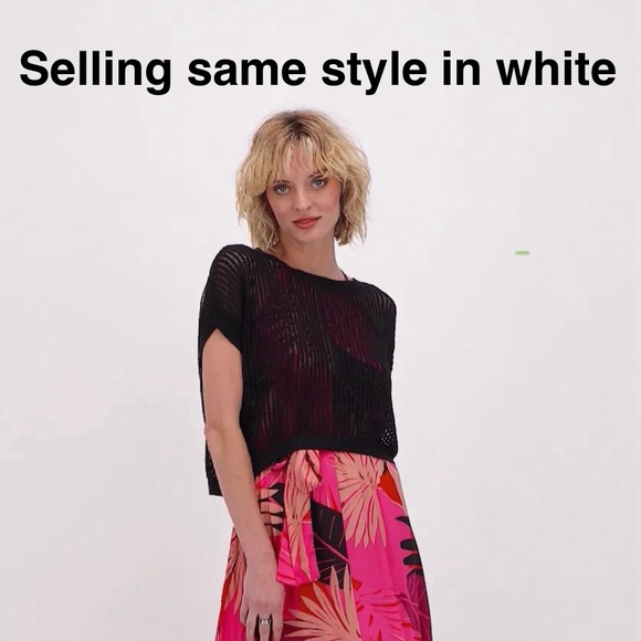 NEW White crochet-look top Spanner Large - Picture 2 of 2